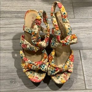 Rampage rainbow Floral wedges